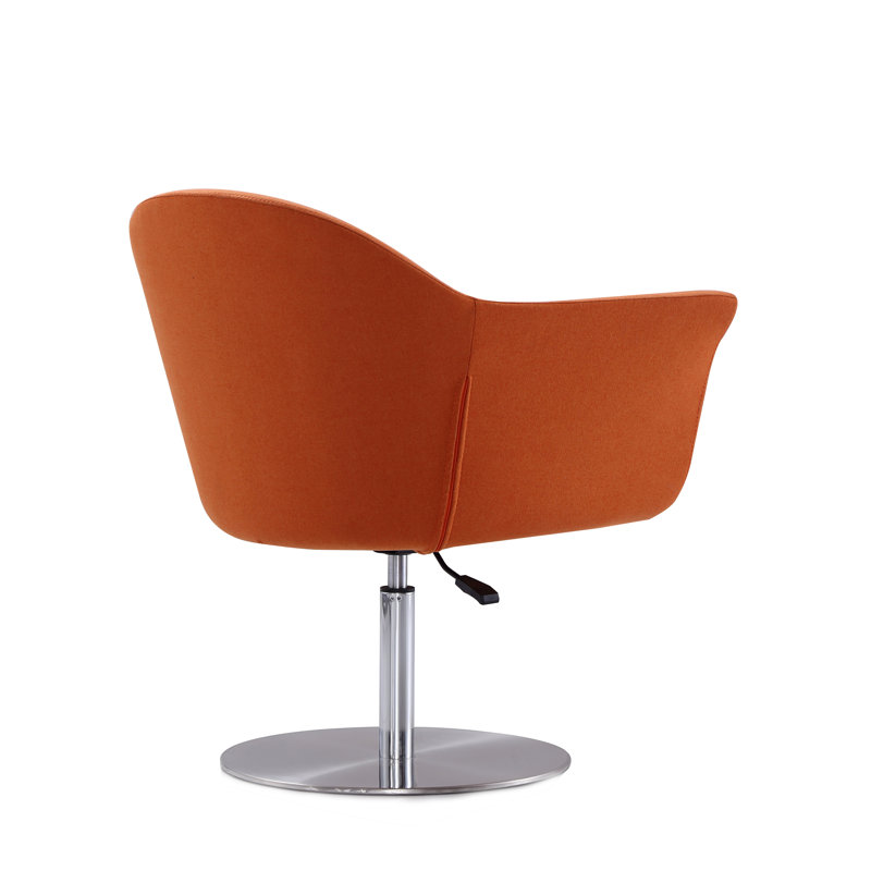 Luttrell Upholstered Swivel Armchair, Orange