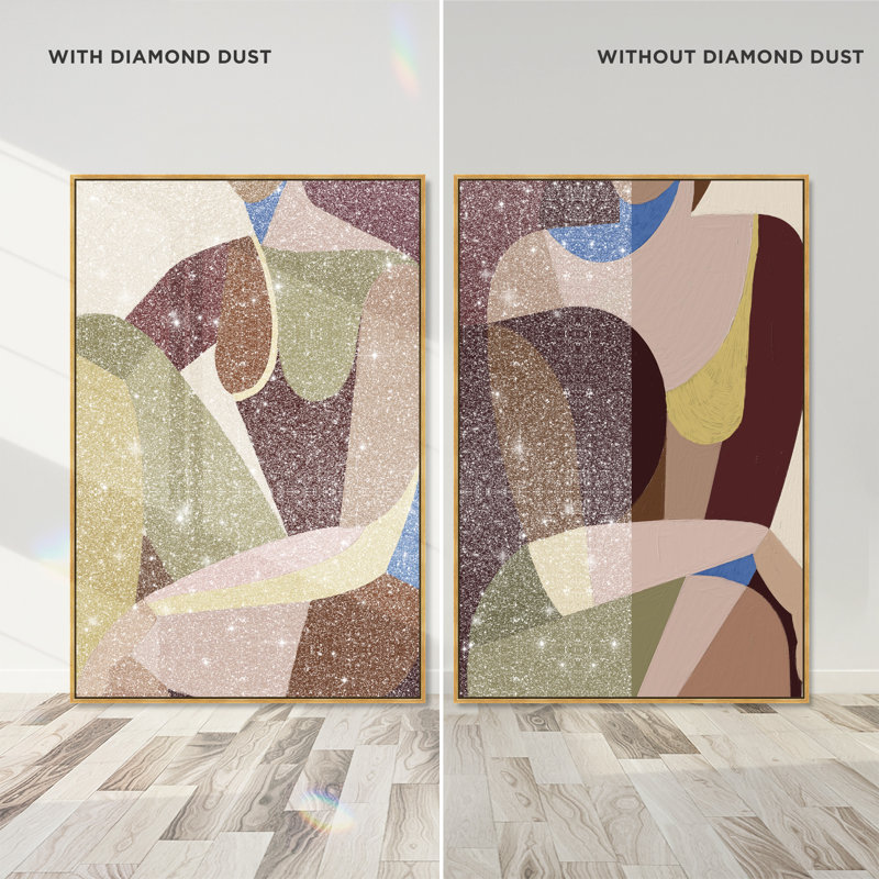 Body Studio Set Abstract Canvas Print by Oliver Gal, Black Frame, 10 x 15, 25"H x 37"W, Gold Floater Frame