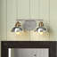 Kyoto 2 Light Seeded Dimmable Vanity Light