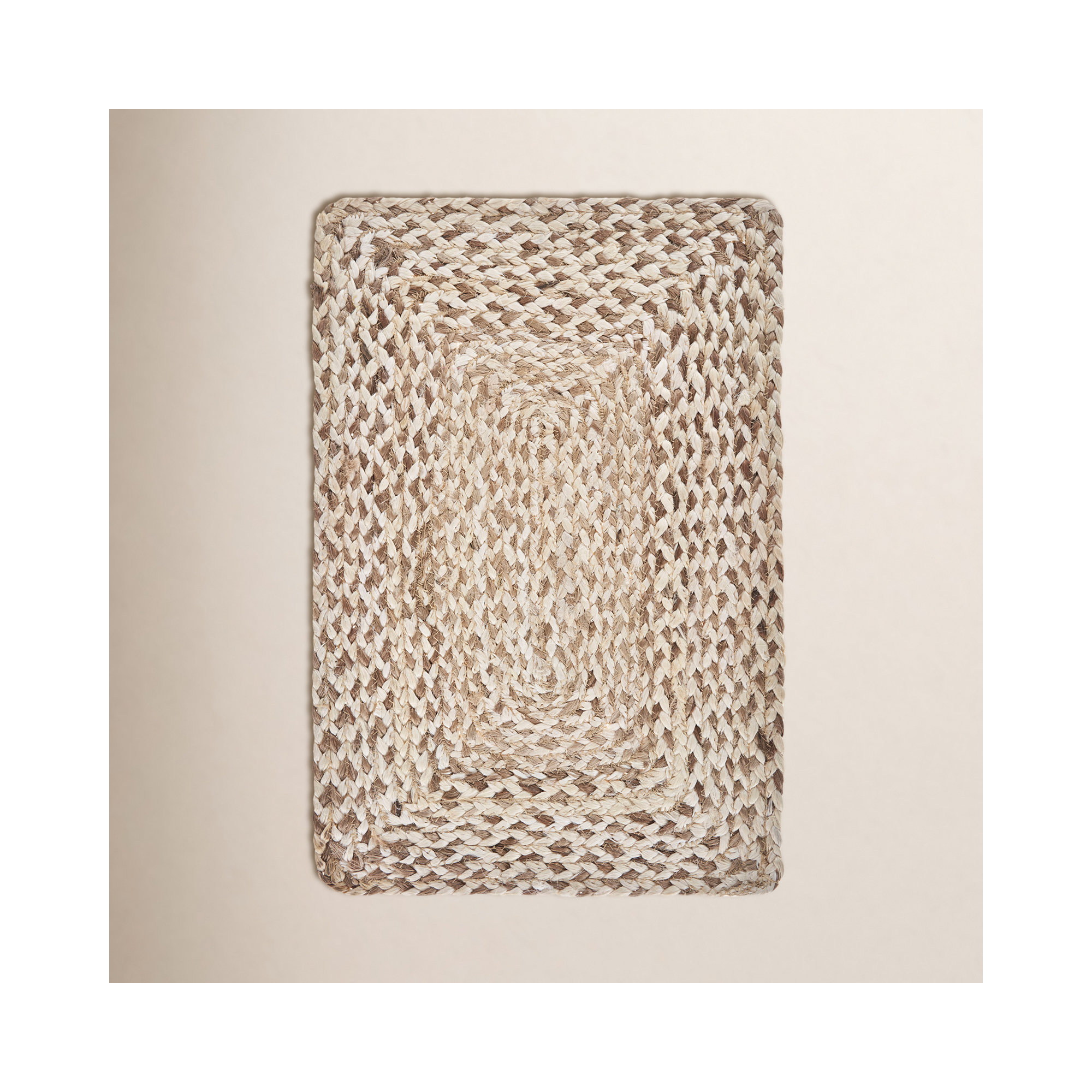Miran Classic Braided Jute 19" Placemat, Beige