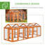 Versatile Wooden Chicken Coop with Spacious Run, Easy Access, and Modular Design for Outdoor Use