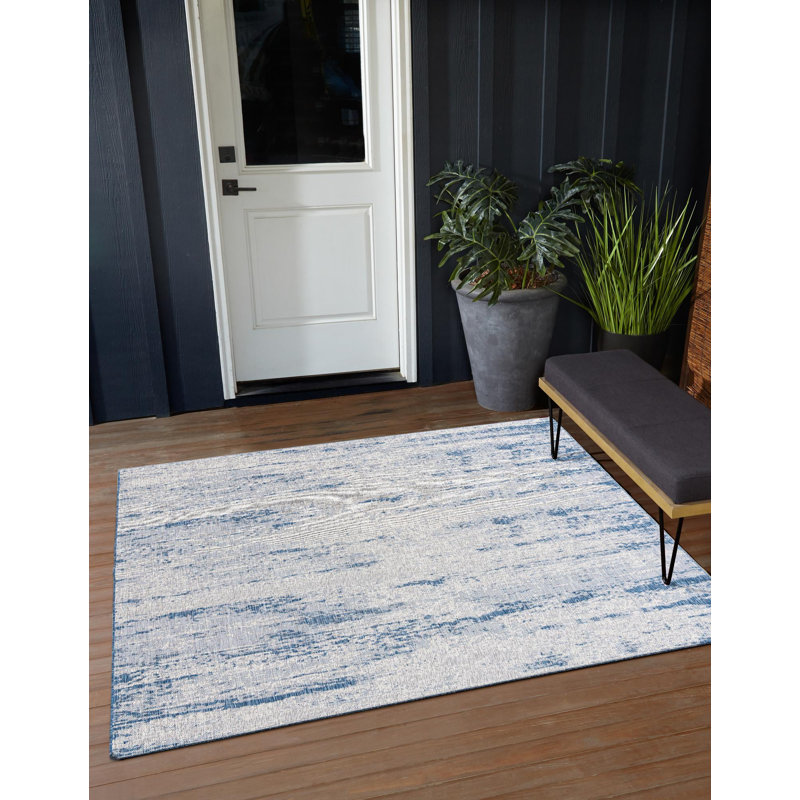 Tapis intérieur / extérieur moderne Penson, Carré 10 pi