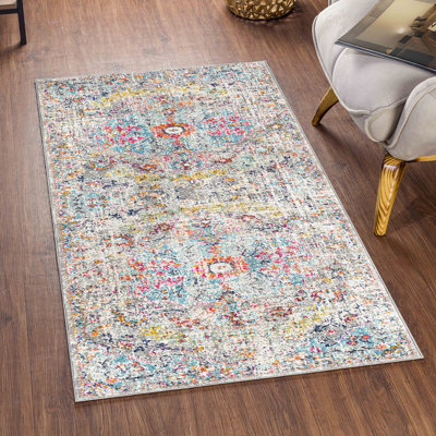 Carytown Power Loom Beige/Mustard Area Rug
