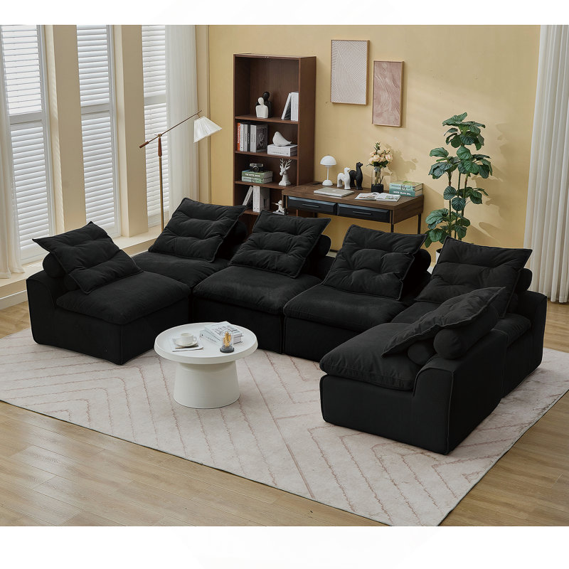Canapé modulaire polyvalent avec revêtement en velours côtelé pour un confort et un style personnalisés