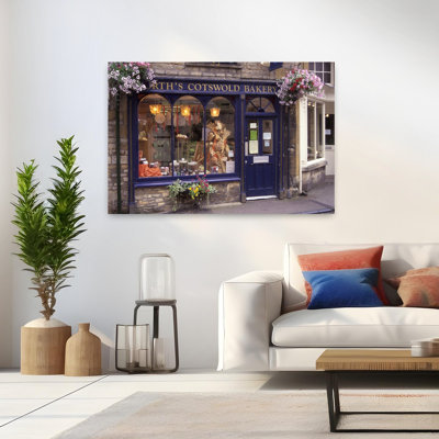 Stow On The Wold England Cotswolds Region Cotswold Bakery Classic Retro Vintage Flower Architecture Wall Art