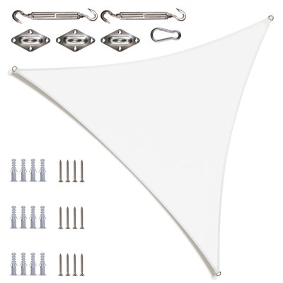 Toile d'ombrage triangulaire Royal Shade avec quincaillerie