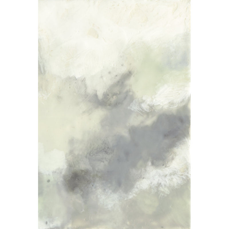 Cloud Impressions II - Painting on Canvas, 76cm H x 51cm W, Black Floater Framed