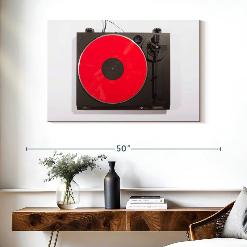 Tourne-disque rouge vif Abarca, H 26 po x l 39 po