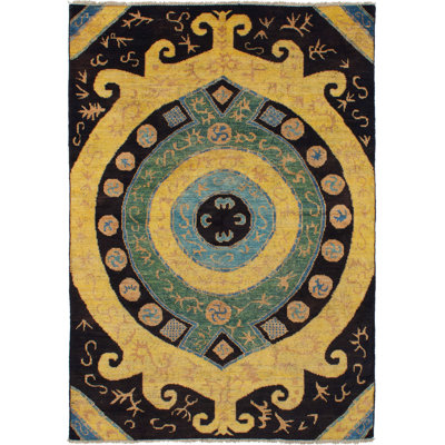 Leidi One-of-a-Kind 6'4" X 9'3" 2010s Wool Area Rug in