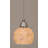 Cord Hung Mini Pendant Shown In Black Copper Finish With 10" Amber Crystal Glass-32464173-32464201-32464178