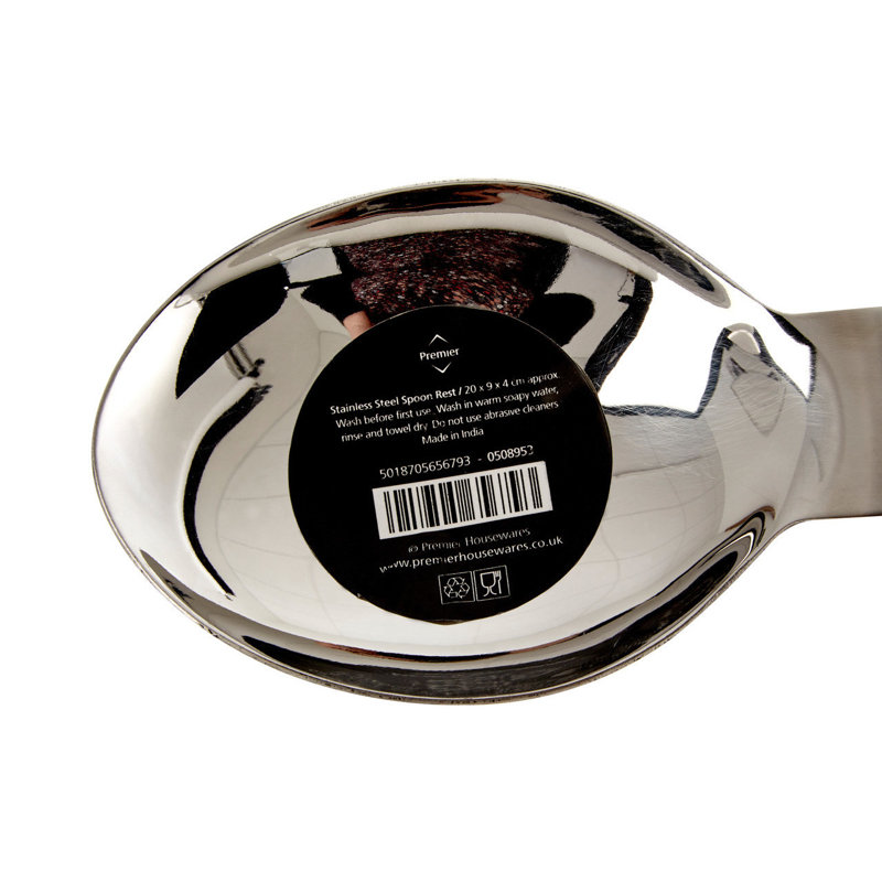 Gussie Stainless Steel Oval Spoon Rest