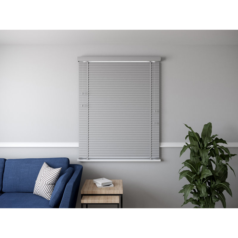 Room Darkening Venetian Blind, Light Grey, 150cm W x 200cm L
