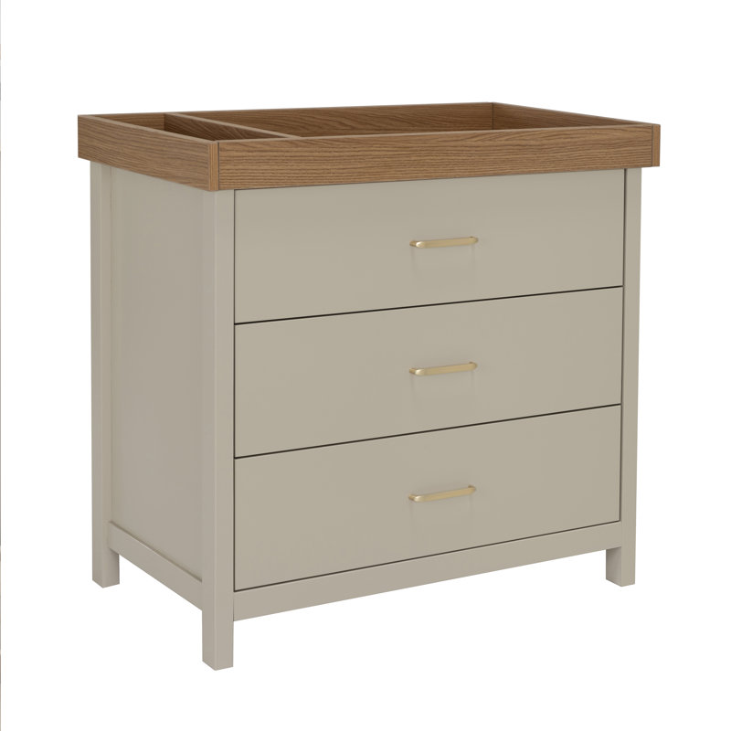 Babymore Mira Nursery Chest Changer - Cashmere Warm Oak