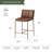 Maven Lane Gerard Stool with Faux Leather Upholstery-108989932-108989934