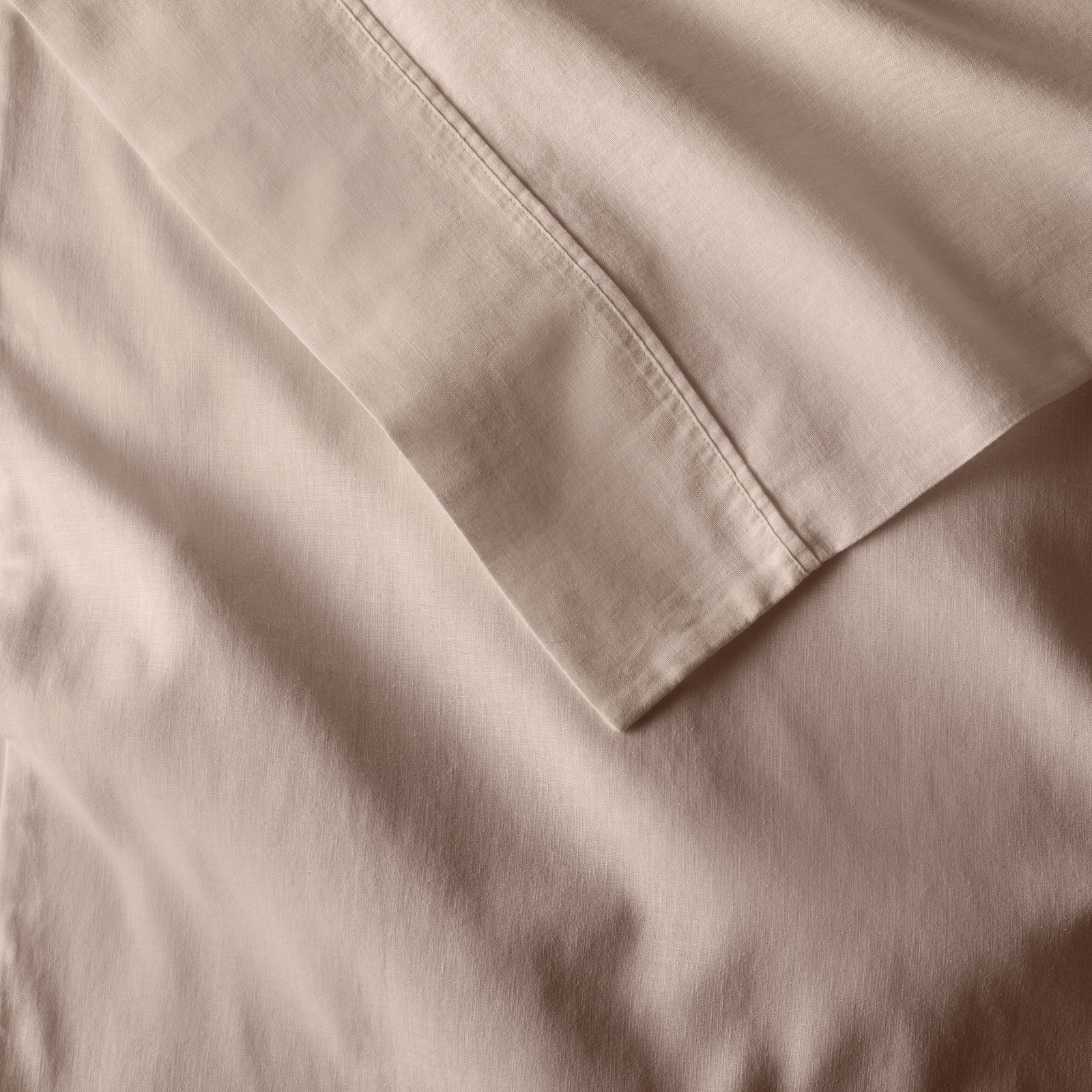 Jeffen Linen Blend Pillowcase, King, Dusty Rose
