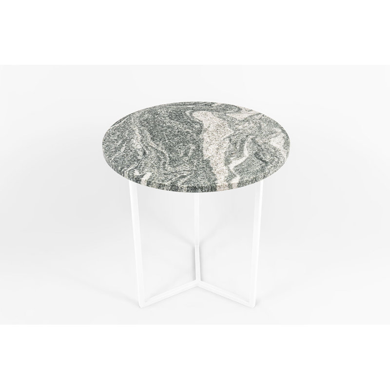 Aeesha Frame End Table, White