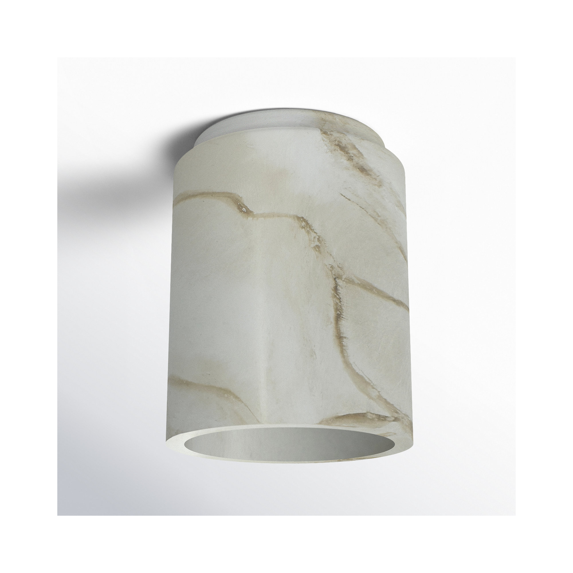 Sumatra Single Light Ceramic Flush Mount, Incandescent (Not Included), Rose Pink