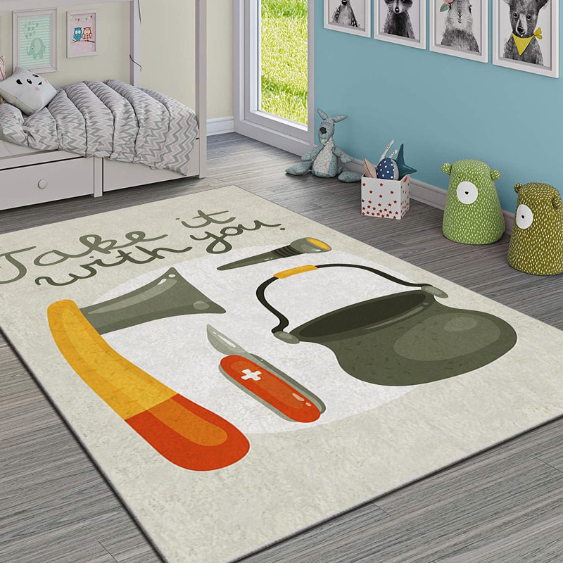Luxurious Area Rug (4 ft x 6 ft), 100% Polyester, 740 g/m² | Non-Slip Felt Dot Underside, Laminated Sponge for Comfort | Antibacterial, Easy to Clean, Machine Washable at 86°F | Perfect for Living Room & Bedroom Décor