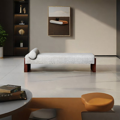 Banc rembourré en mélange de polyester Nilan
