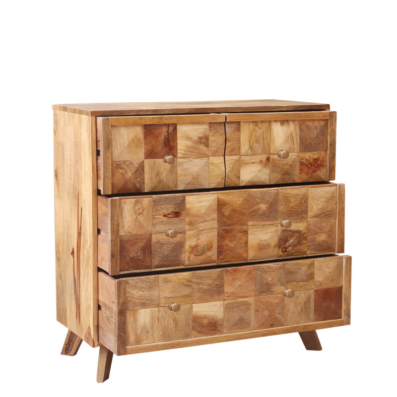 Alexandrina Solid Wood 90cm W 4 - Drawer Chest of Drawers