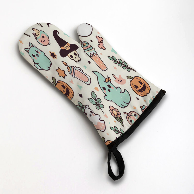 Blush Bone Dance Oven Mitt Cotton Twill