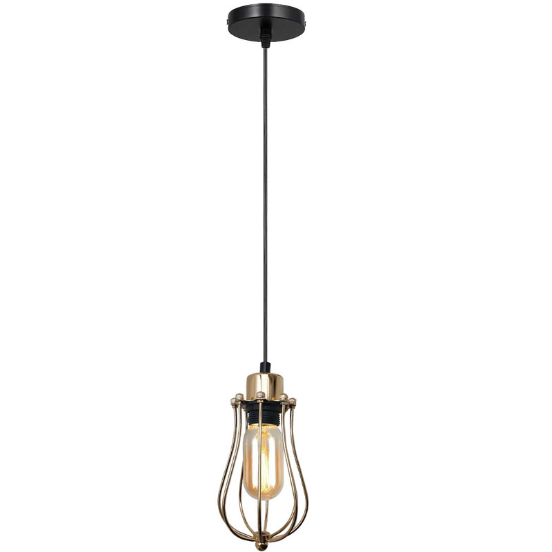 Caymen 1 - Light French Gold Geometric Pendant
