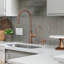 Robinet de cuisine rétractable avec poignée simple et plaque de pont-87951679