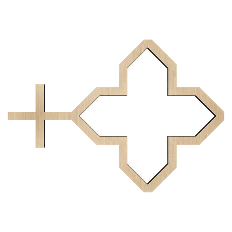 Panneaux muraux décoratifs en bois Laird, moyen, l 21 3/4 po x H 15 3/8 po x T 3/8 po, chêne blanc