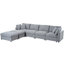 Spacious Sectionals Chenille 128 Inch Modern U Sofa For Home Theatre