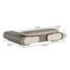 Bureau haut de gamme en forme de L 113,39 "gris foncé avec douille sur rail-120650829