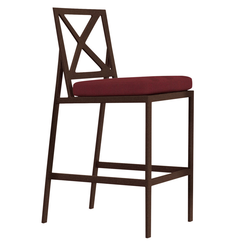 Marin Outdoor Bar Stool, Copper Creek, 32", Piazza Vapor