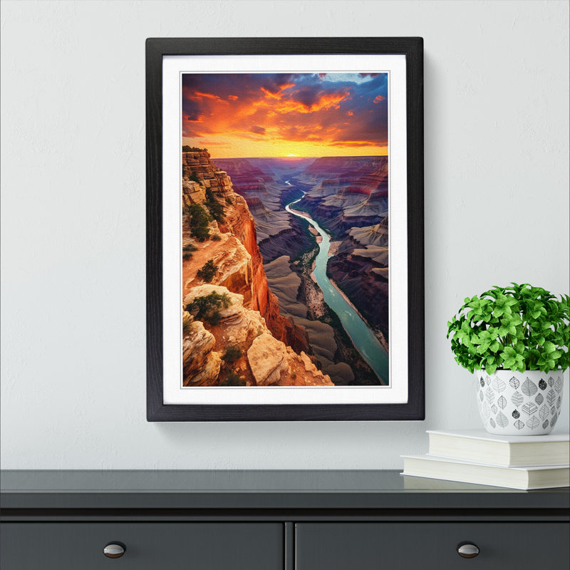 Grand Canyon Contemporary Art - Framed Print