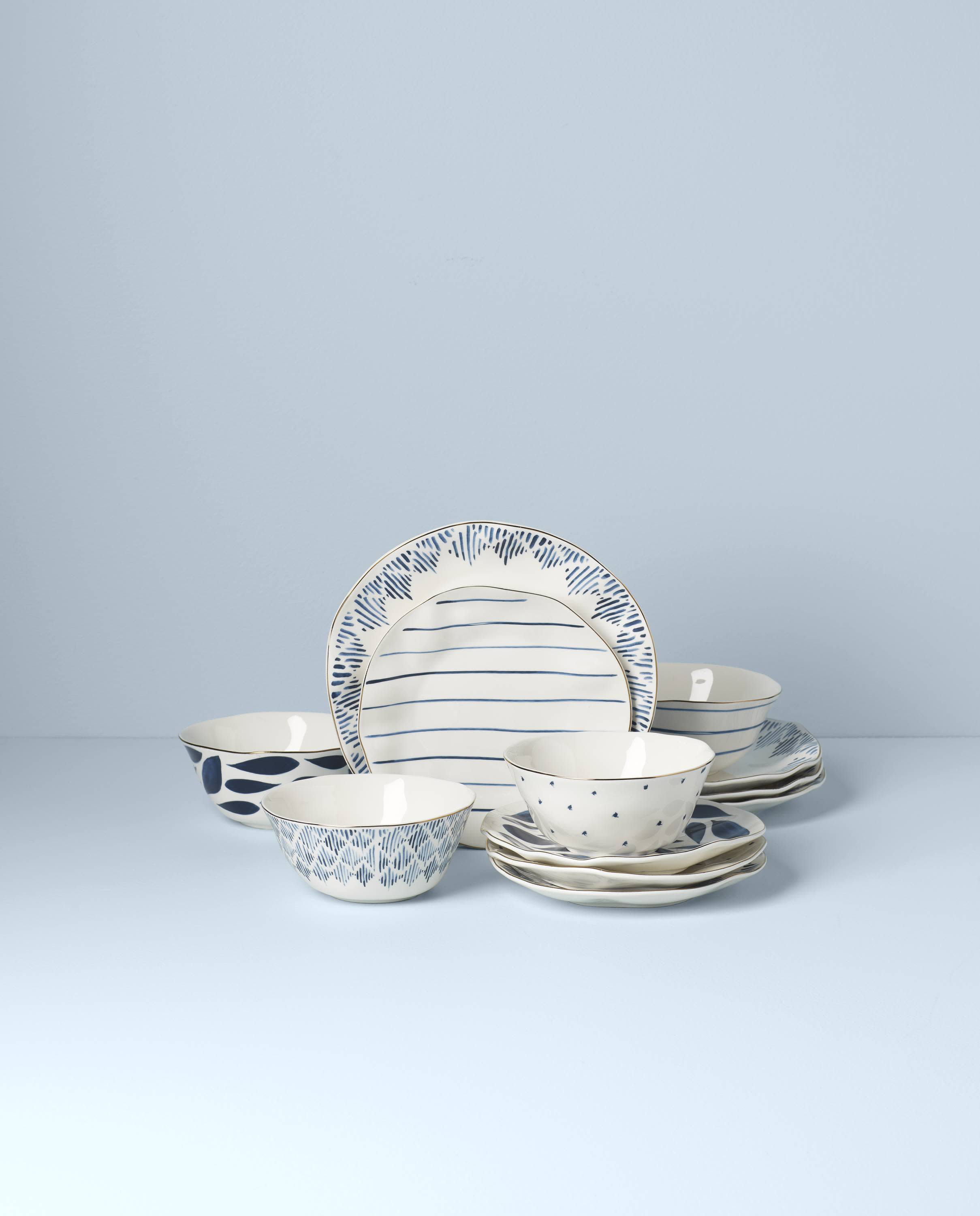 Lenox Blue Bay 12-Piece Dinnerware Set & Reviews | Wayfair