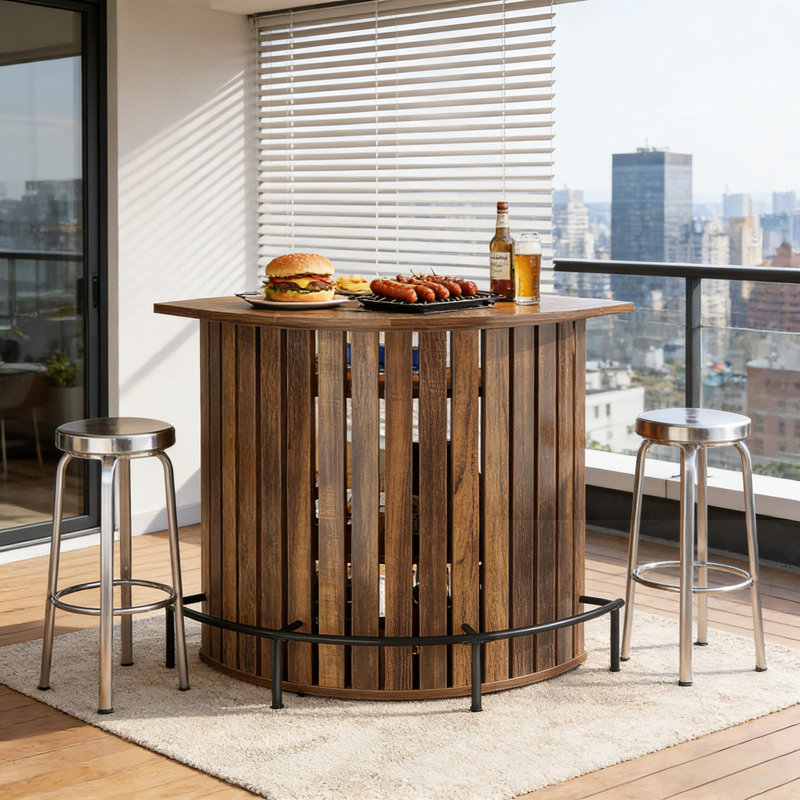 Table de bar en forme d'arc