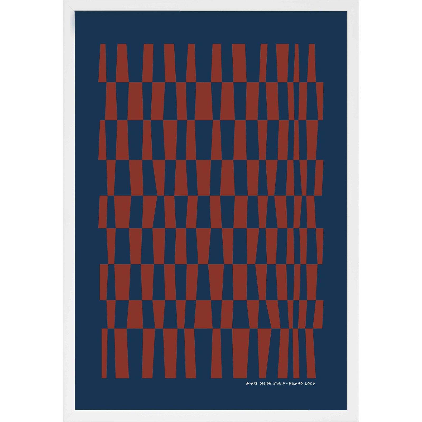 Vibrant Intersections 6 Print, White Framed, 25" H x 17.5" W