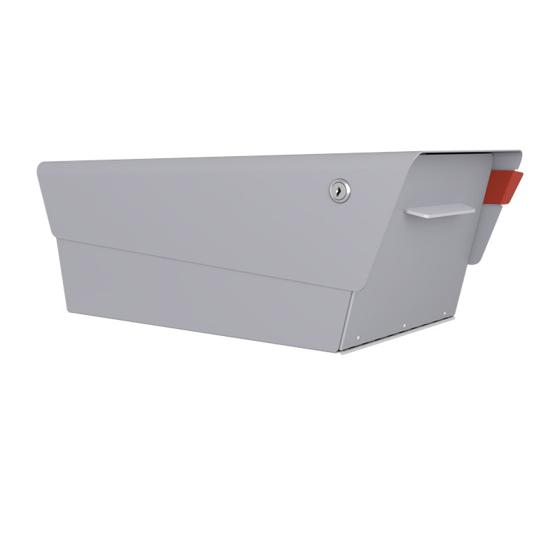 Boîte aux lettres moderne, Argent uni