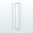 Morgan Coat Rack with Hanging Bar in White Metal Finish, 72.03" H X 25.38" W X 25.38" D