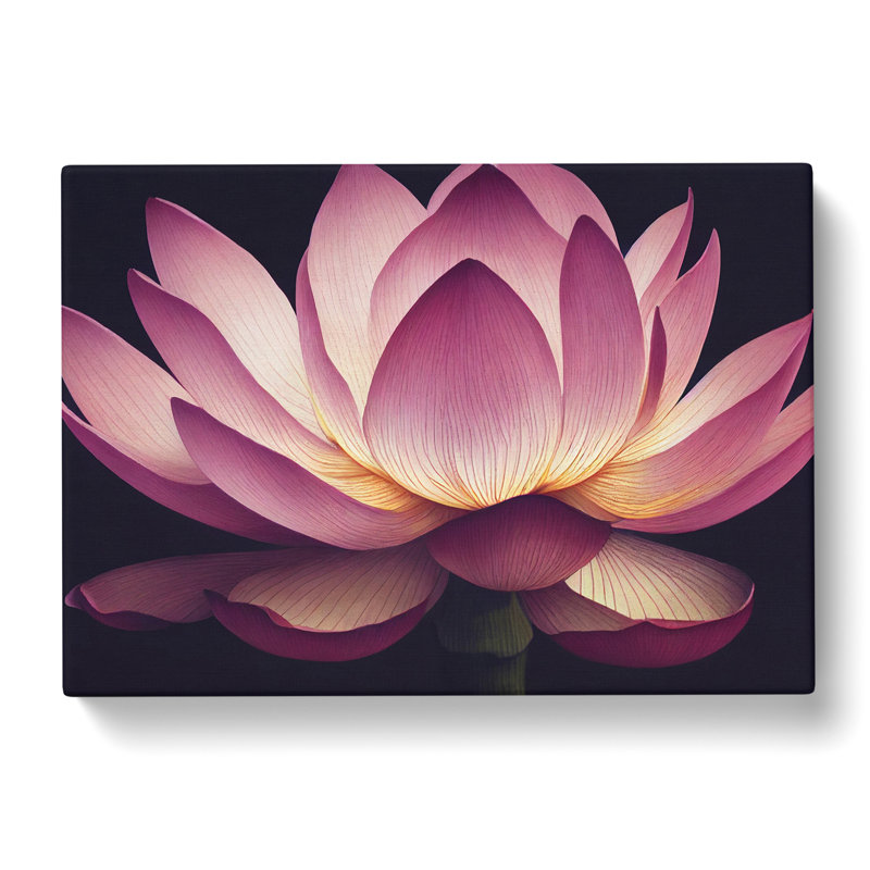 Intriguing Lotus Flower - Wrapped Canvas, 40cm H x 60cm W x 3cm D