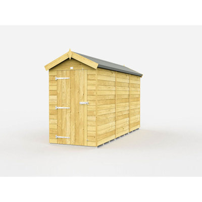 4ft x 12ft Apex Shed - Single Door without Windows
