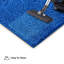 Ensemble de tapis intérieur / extérieur en polyester touffeté à la machine de couleur unie bleu indigo-1455800180
