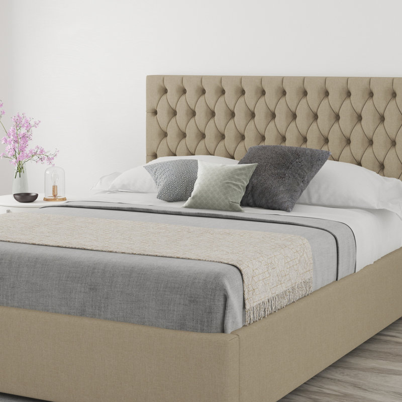 Upholstered Headboard, Kingsize (5'), Linen Natural