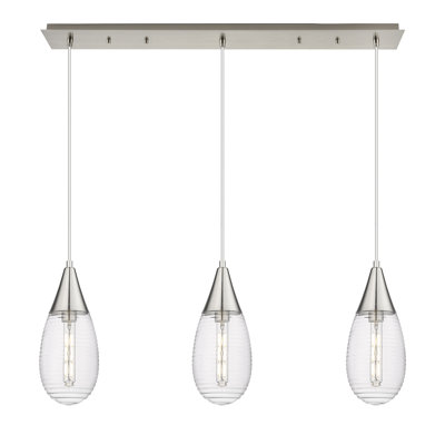 Luminaire suspendu pour îlot de cuisine 3 lumières Rafael