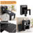 Multifunctional convertible dining table with storage side cabinet, space saving design for small apartment kitchen and dining room-911447081