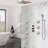 Fontana Sofia Ceiling Rain Shower Head Set with Body Sprays and Hand Shower-984411207-984411210