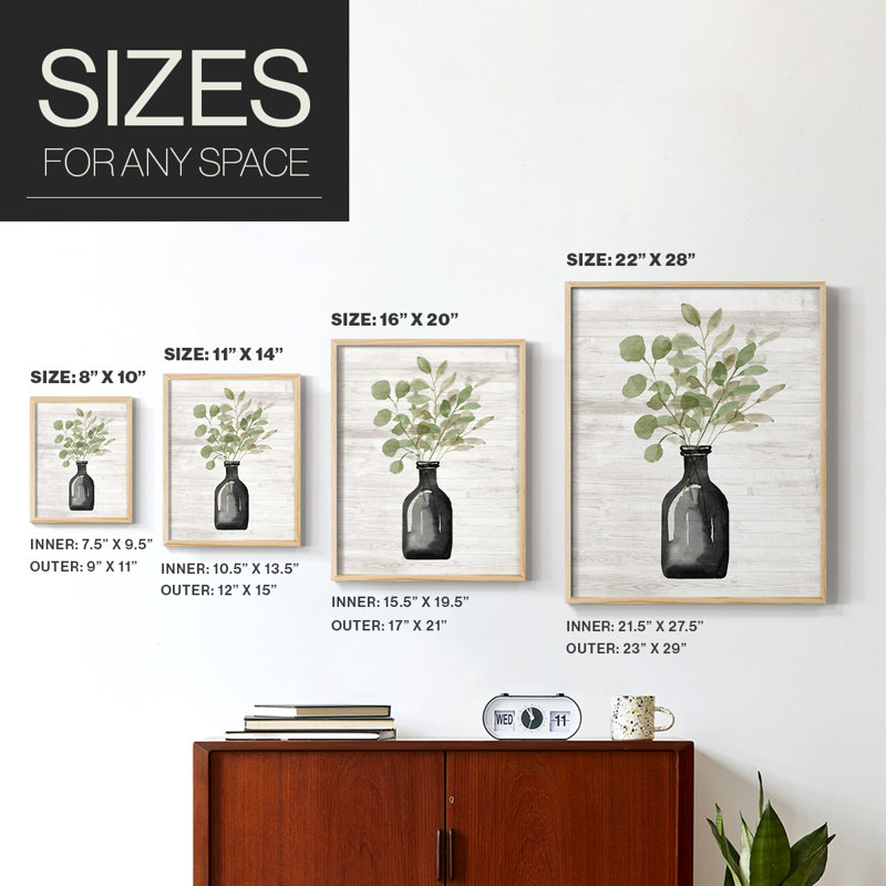 Summers Foliage I-Premium Framed Print -Ready to Hang - No Nails Required - No Nails Required, Natural Wood, 11" H x 18" W