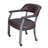 LUMERA Collection Swivel Tufted Arm Dining Chair Poker Chair Dark Brown-97867329-130021425-130021428