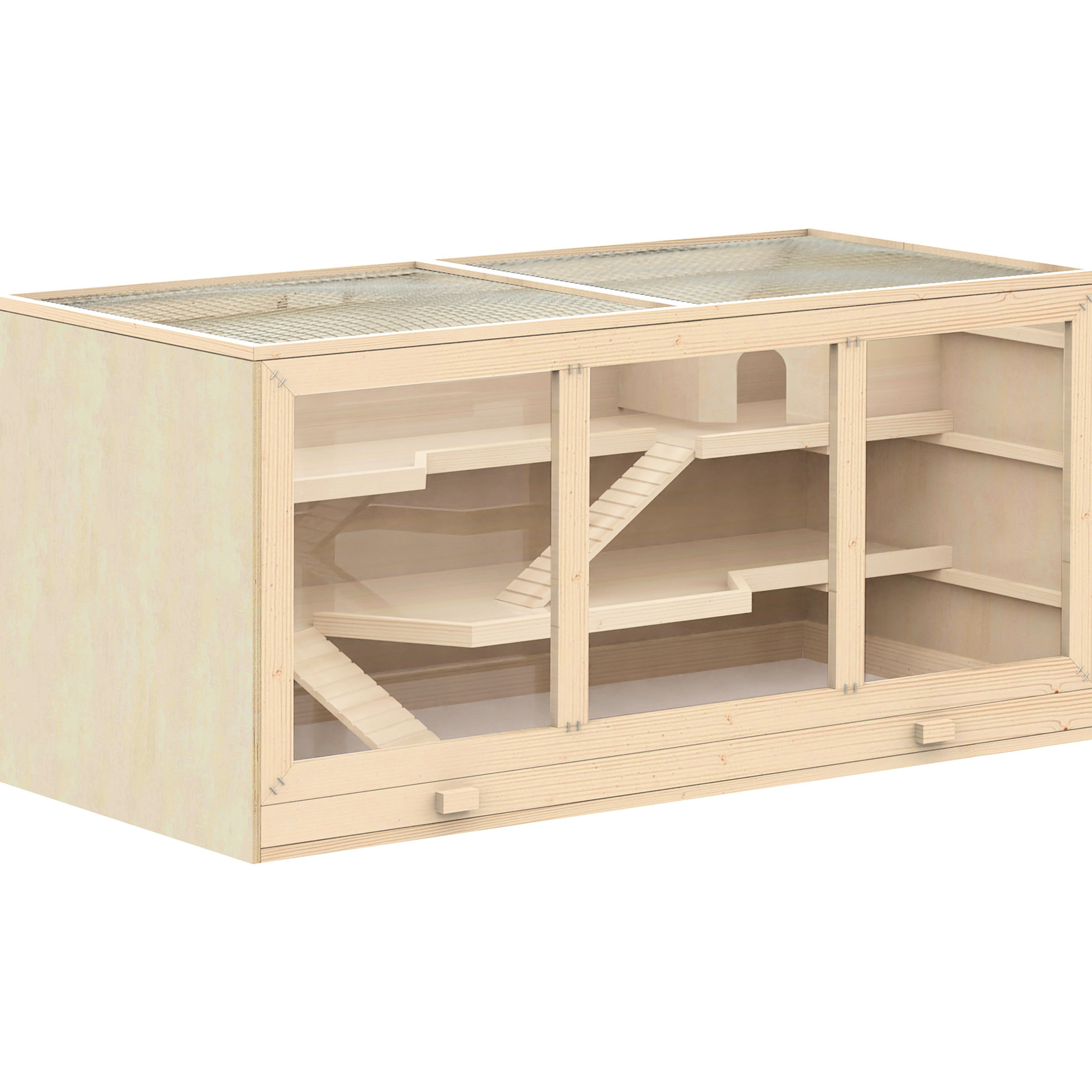 Hardwoods Suitable For Hamster Homes Reference: August Grove Extra Large Natural Wood Hamster Enclosure