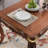 Vintage Style Carved Rubber Wood Dining Table-1726013697