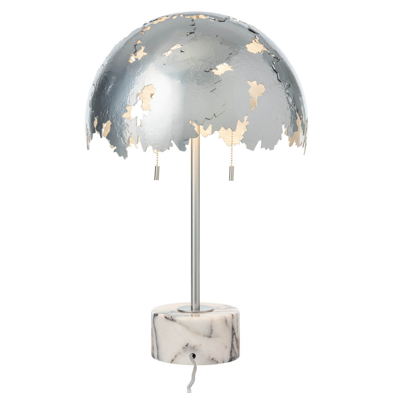Pangea Standard Table Lamp by David Martin, Sterling, Lilac Marble