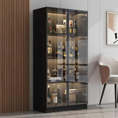 Camilly 2-Door Lighted Display Cabinet